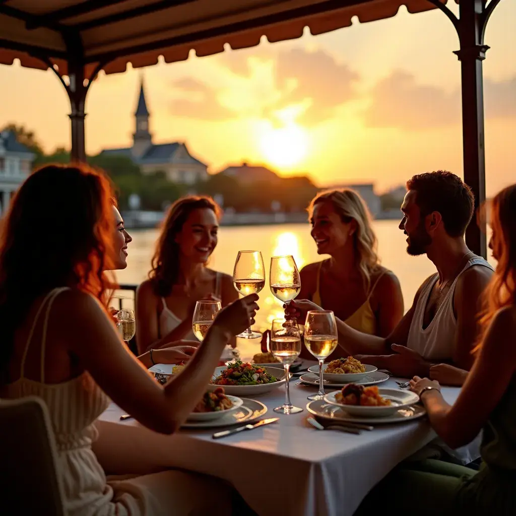 Классический джазовый клуб с живым выступлением и танцующими людьми.