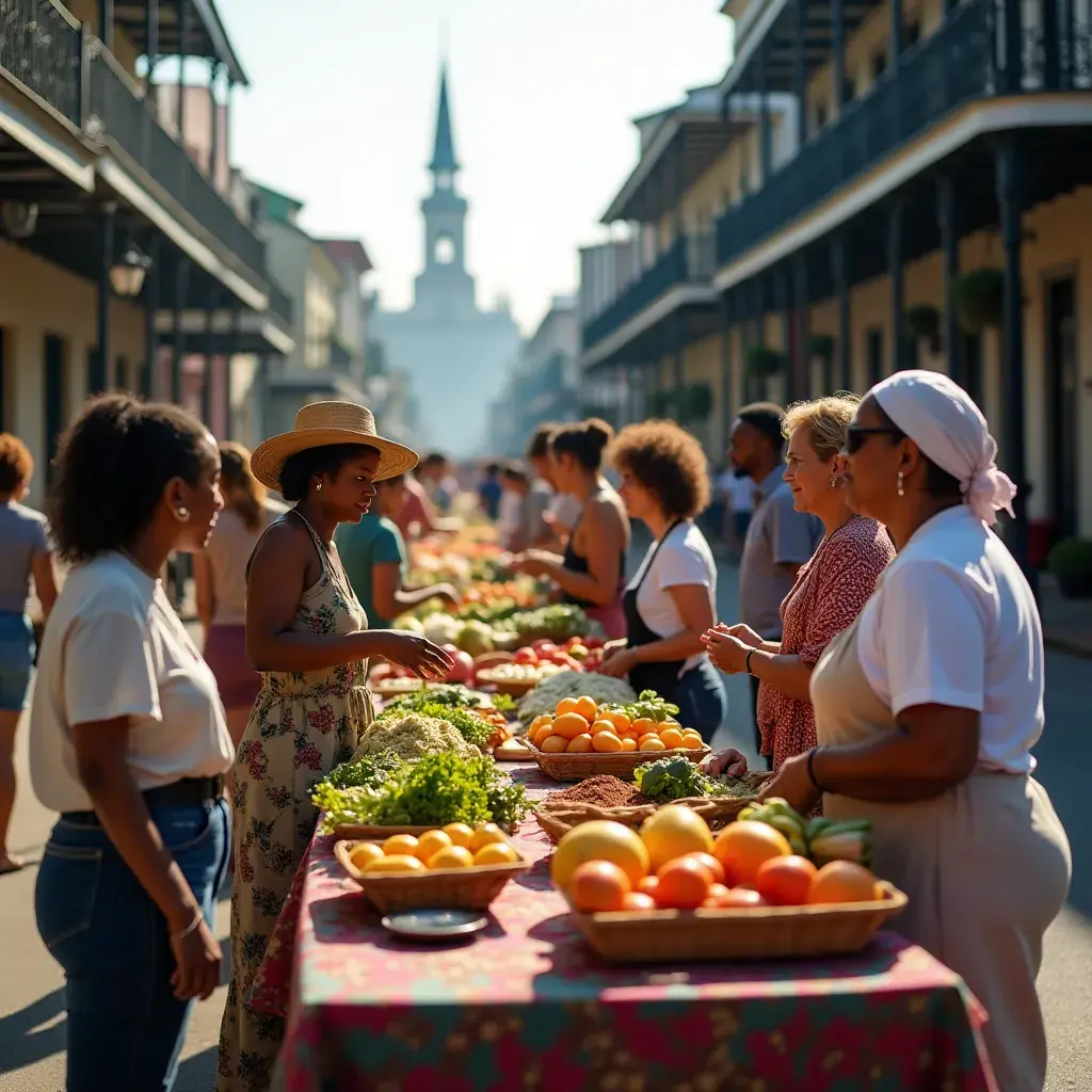 Фонтан в парке с зелеными деревьями и местами для отдыха в Новом Орлеане.